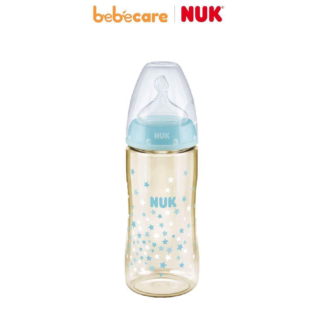 NUK 2 (1080)-Bình Sữa NUK PPSU 300ml Núm Ti Silicone S2 - M (Từ 6 - 18 Tháng Tuổi)